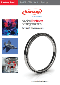 Stainless Steel bearings for harsh environments Kaydon brochure