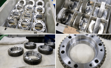 Collage of KHK ground spur gears