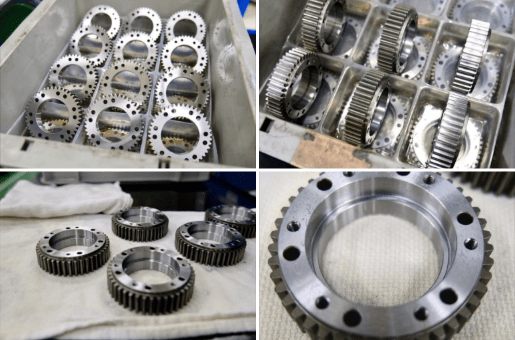 Collage of KHK ground spur gears