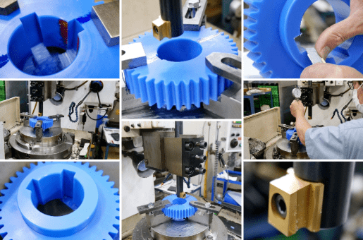Collage of KHK plastic spur gears