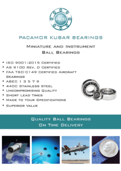 Miniature aerospace bearings catalogue